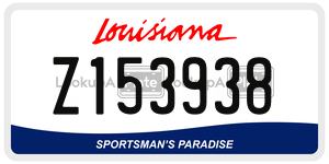Z153938  license plate in LA