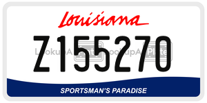 Z155270  license plate in LA