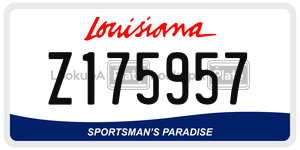 Z175957  license plate in LA
