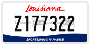 Z177322  license plate in LA