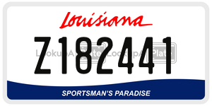 Z182441  license plate in LA