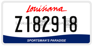 Z182918 license plate in Louisiana