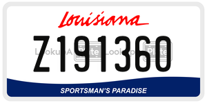 Z191360  license plate in LA