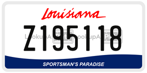 Z195118  license plate in LA