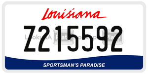 Z215592  license plate in LA