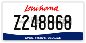 Z248868  license plate in LA