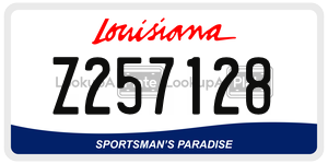 Z257128  license plate in LA
