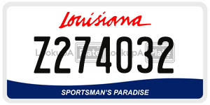 Z274032  license plate in LA