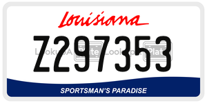 Z297353  license plate in LA