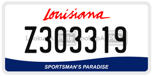 Z303319  license plate in LA