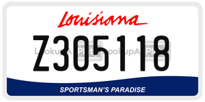 Z305118  license plate in LA