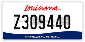 Z309440  license plate in LA