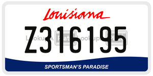 Z316195  license plate in LA