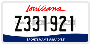 Z331921  license plate in LA