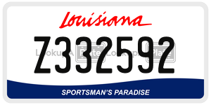 Z332592  license plate in LA