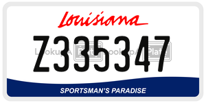 Z335347  license plate in LA
