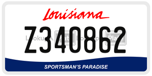 Z340862  license plate in LA