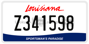 Z341598  license plate in LA
