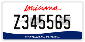 Z345565  license plate in LA