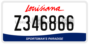 Z346866  license plate in LA