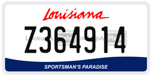 Z364914  license plate in LA