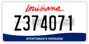 Z374071  license plate in LA