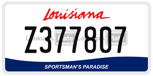 Z377807  license plate in LA