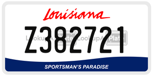 Z382721  license plate in LA