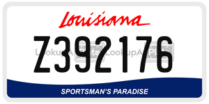 Z392176  license plate in LA