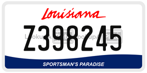 Z398245  license plate in LA