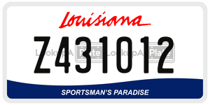 Z431012  license plate in LA