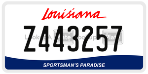 Z443257  license plate in LA