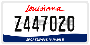 Z447020  license plate in LA