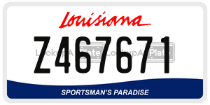 Z467671  license plate in LA