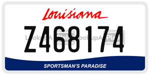 Z468174  license plate in LA