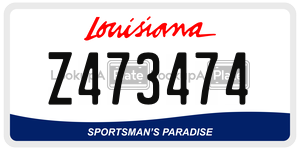 Z473474  license plate in LA