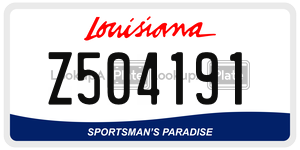 Z504191  license plate in LA