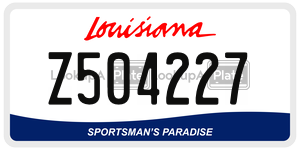 Z504227  license plate in LA
