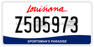 Z505973  license plate in LA