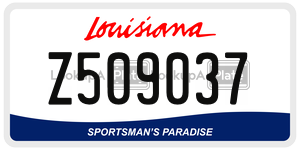Z509037  license plate in LA