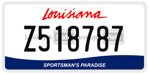 Z518787  license plate in LA