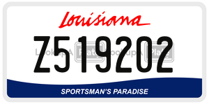 Z519202  license plate in LA