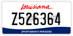 Z526364  license plate in LA