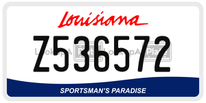 Z536572  license plate in LA