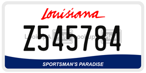 Z545784  license plate in LA