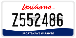 Z552486  license plate in LA