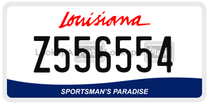 Z556554  license plate in LA