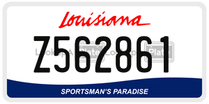 Z562861  license plate in LA