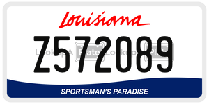 Z572089  license plate in LA