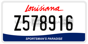 Z578916  license plate in LA